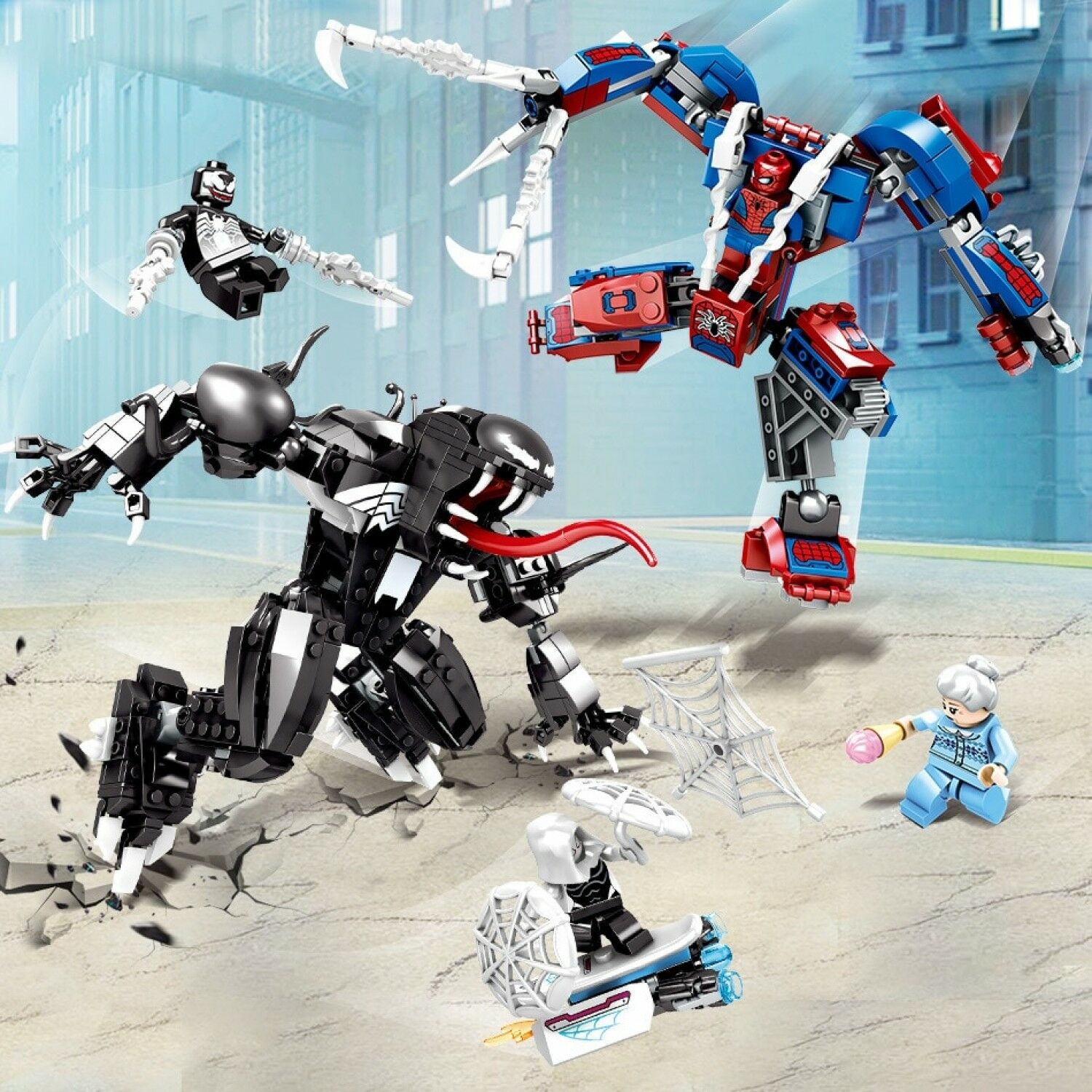 lego spider man spider mech