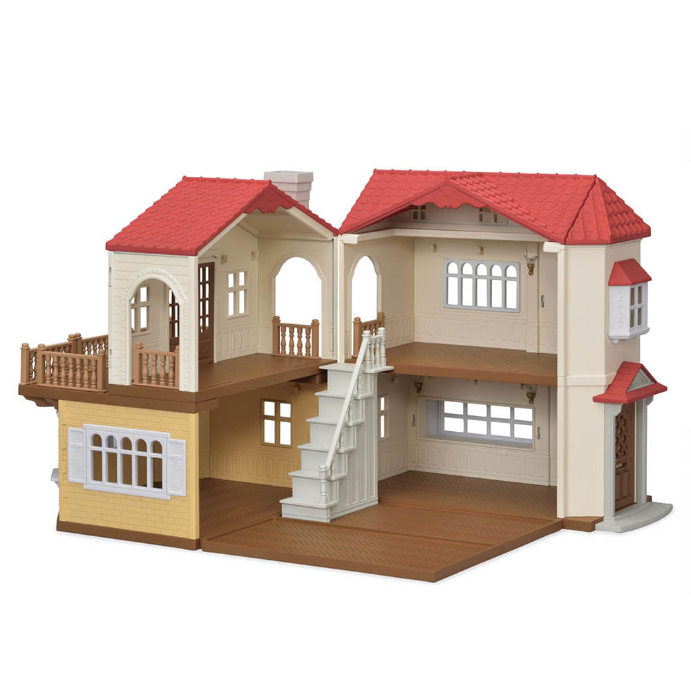 Casa Telhado Vermelho com Luzes, Sylvanian Families, Multicor :  : Brinquedos e Jogos