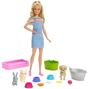 FXH11_01_1-BONECA-BARBIE---BARBIE-BANHO-DOS-CACHORRINHOS---MATTEL
