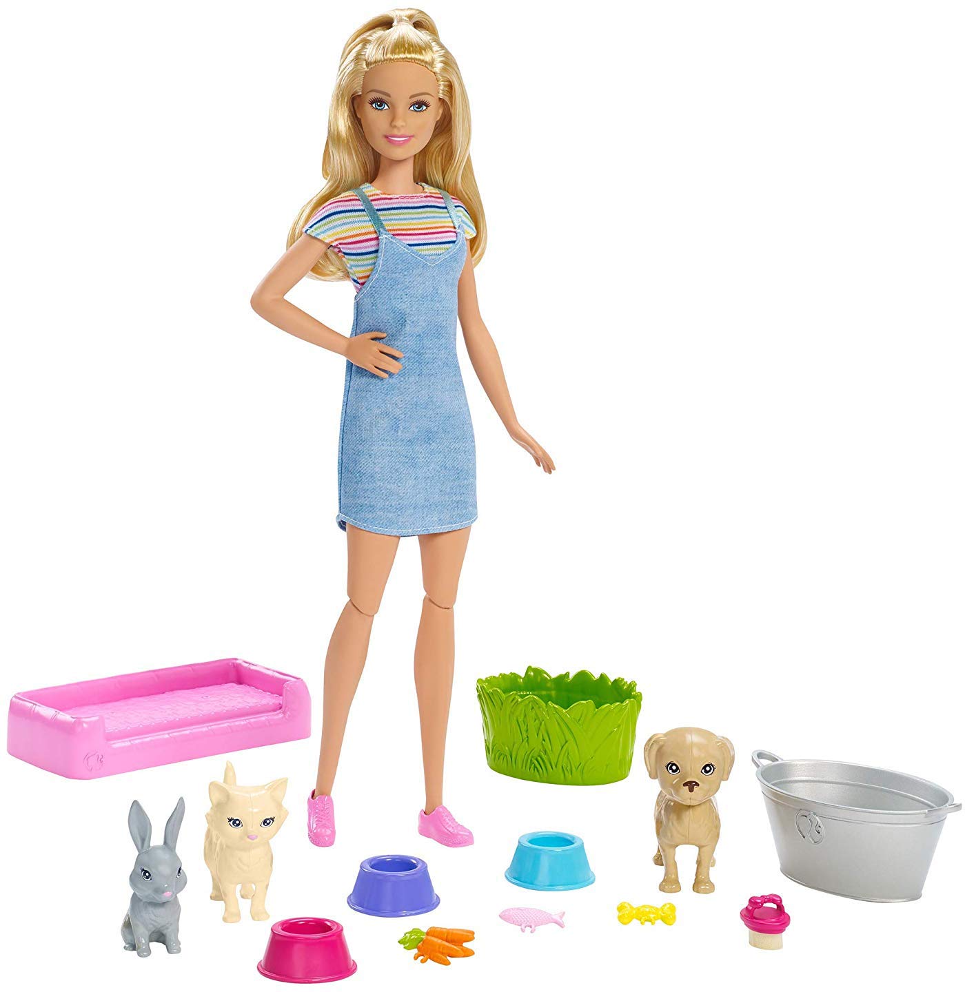 Boneca Barbie Banho dos Cachorrinhos - Mattel - Bumerang Brinquedos