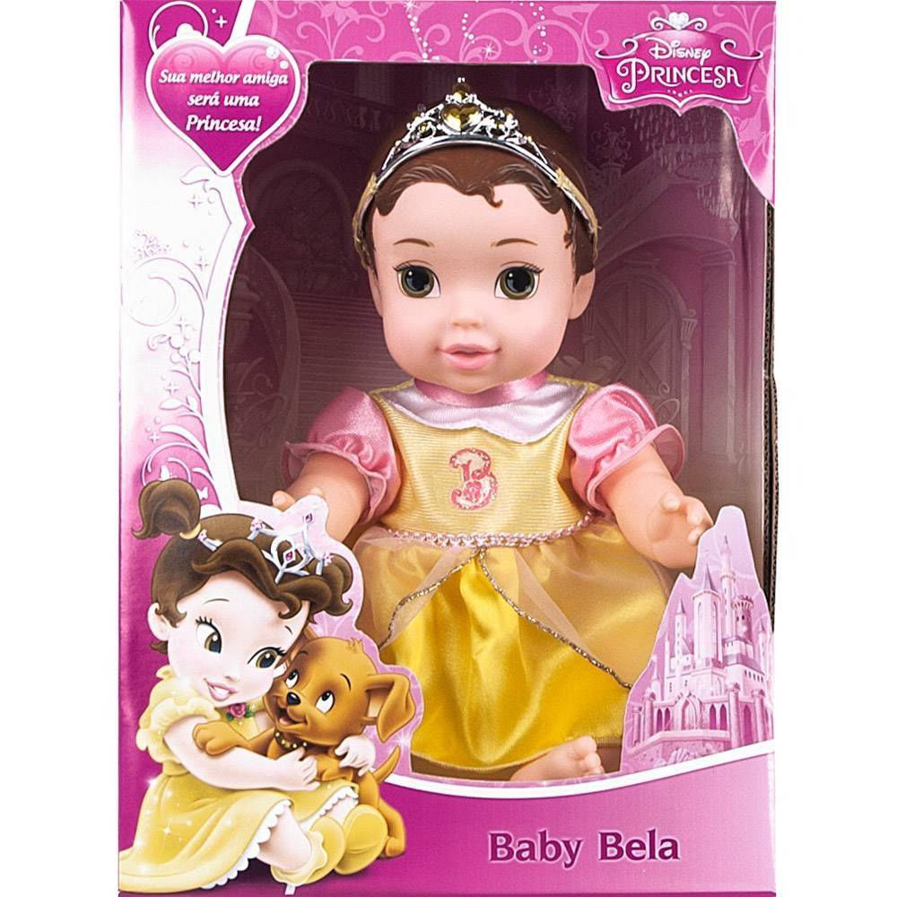 Boneca Bebê Princesas Disney Bella Com Pet 6409 Mimo - Bumerang Brinquedos