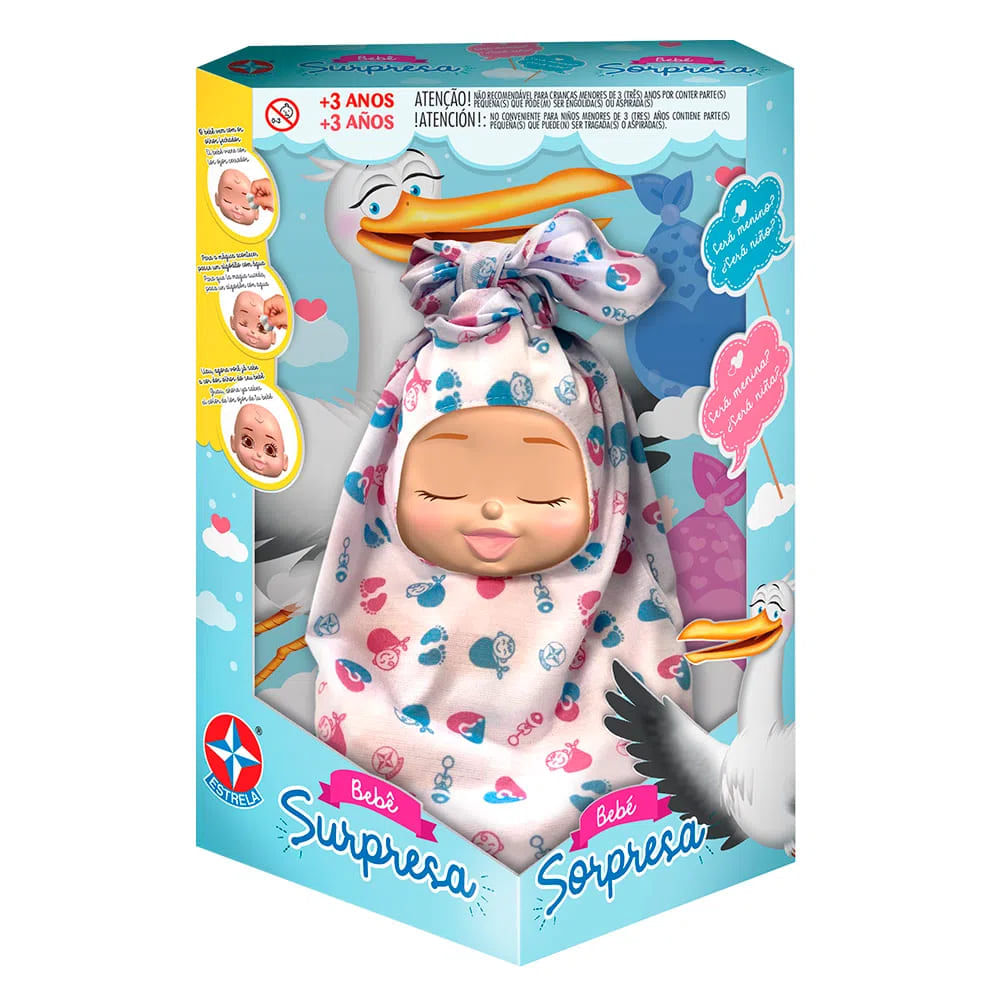 Boneca Bebê Surpresa Estrela 1001001500003 Bumerang Brinquedos