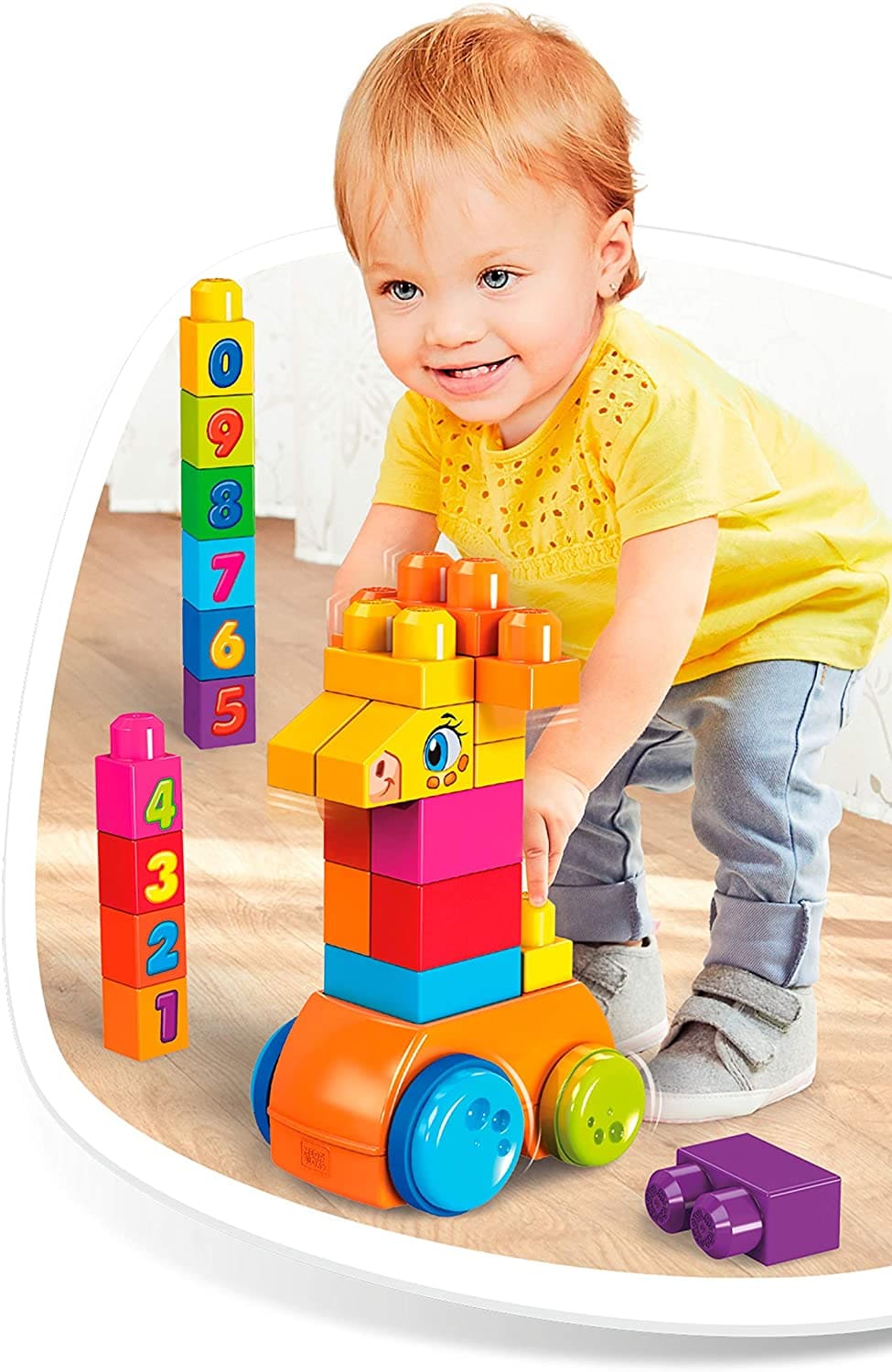 Blocos De Montar Mega Blocos Girafa Conta E Brinca Fisher Price Gfg19 Bumerang Brinquedos