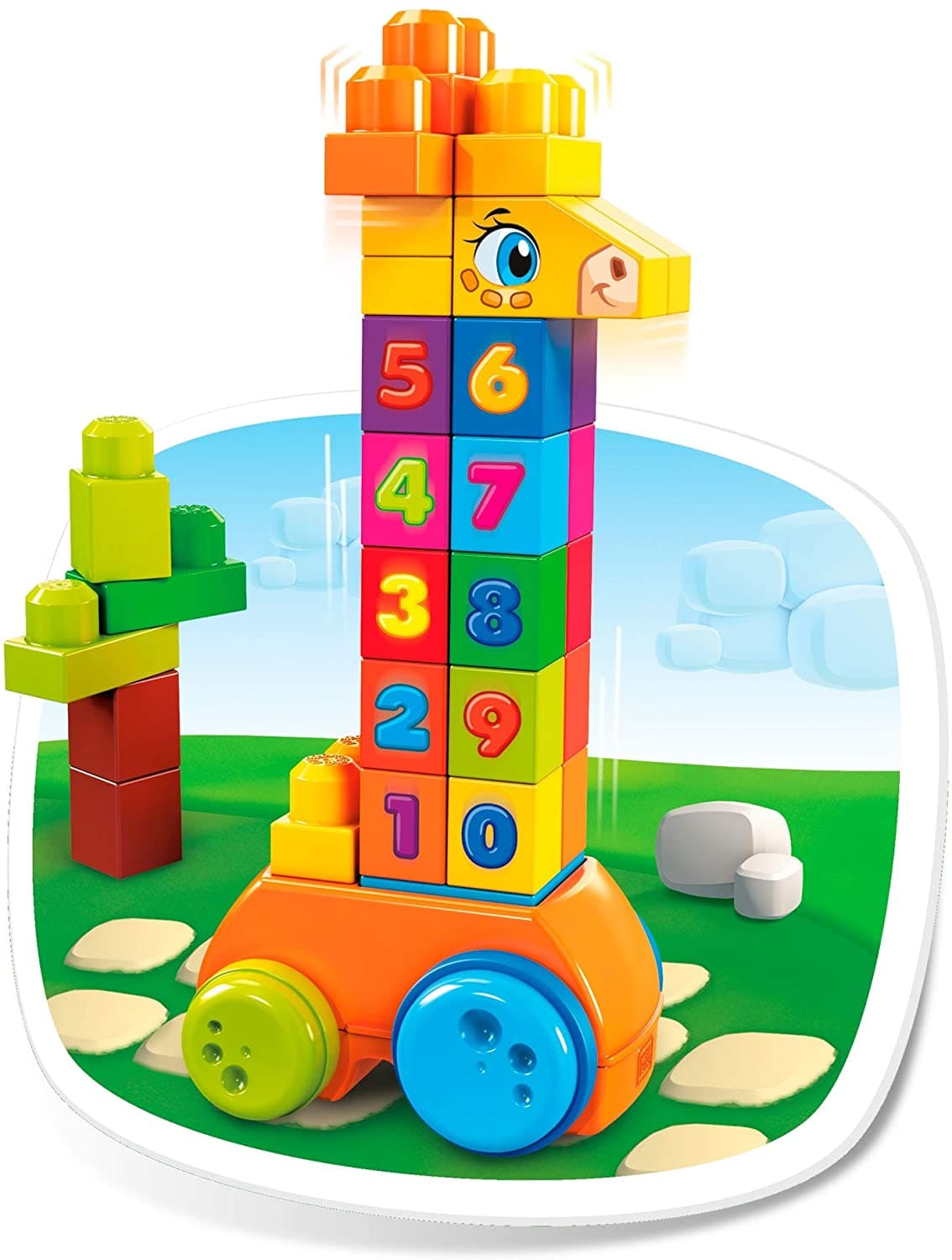 Blocos De Montar Mega Blocos Girafa Conta E Brinca Fisher Price Gfg19 Bumerang Brinquedos