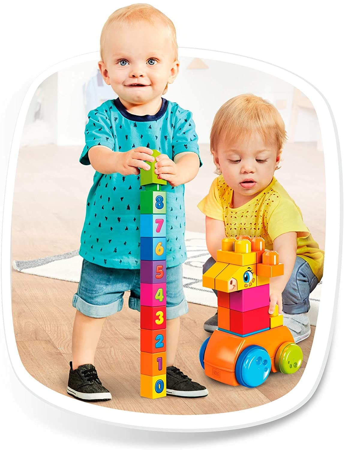 Blocos De Montar Mega Blocos Girafa Conta E Brinca Fisher Price Gfg19 Bumerang Brinquedos