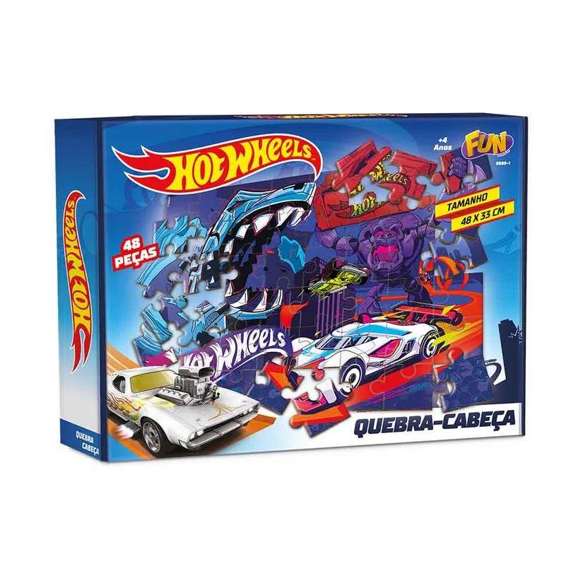 Quebra-Cabeça 48 Peças Hot Wheels Cart Fun F0048-1 - Bumerang
