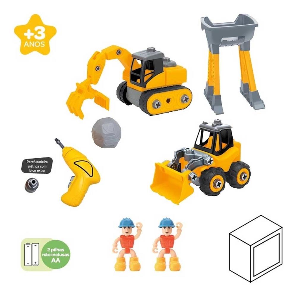 Kit Construção Delux Trator E Caminhão Zoop Toys Zp00425