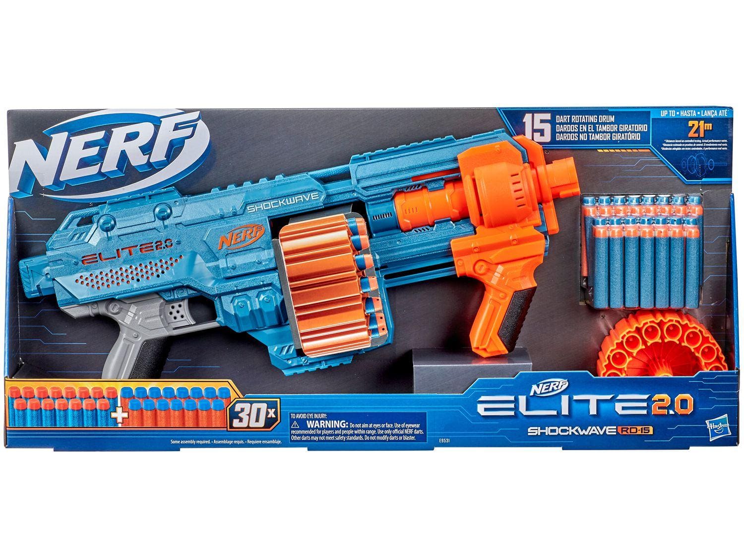 Nerf lançador de dardos SURGEFIRE shockwave elite 2.0 brinquedo arma doze  12 hasbro