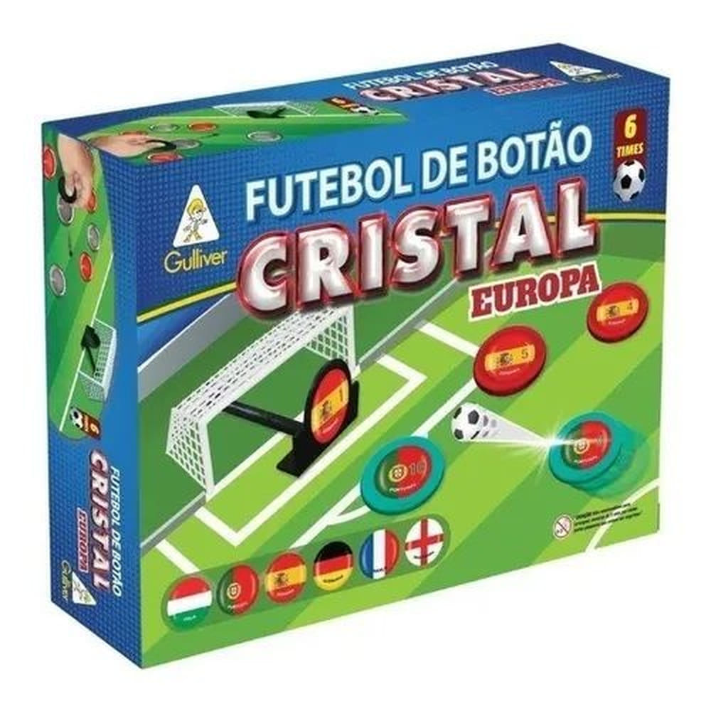 Jogo Futebol De Botão Completo Com Seleções 6 Times Cristal