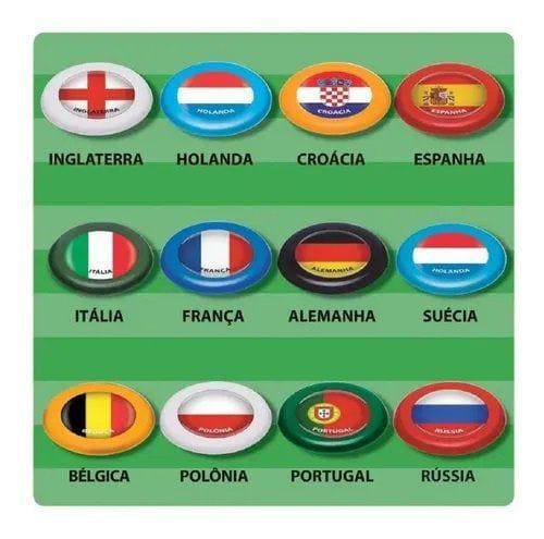 Jogo Futebol de Botão Mundial - 12 Times - Gulliver - superlegalbrinquedos