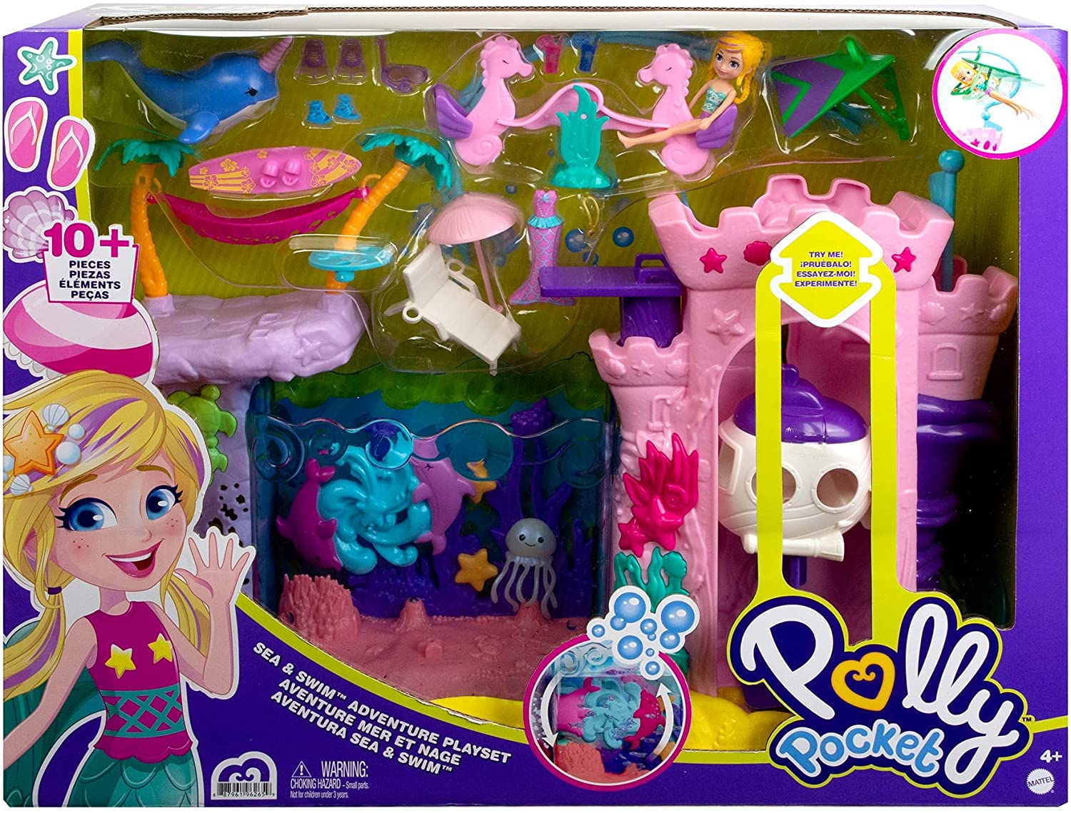 Polly Pocket Conjunto Aventuras de Sereia - Bumerang Brinquedos