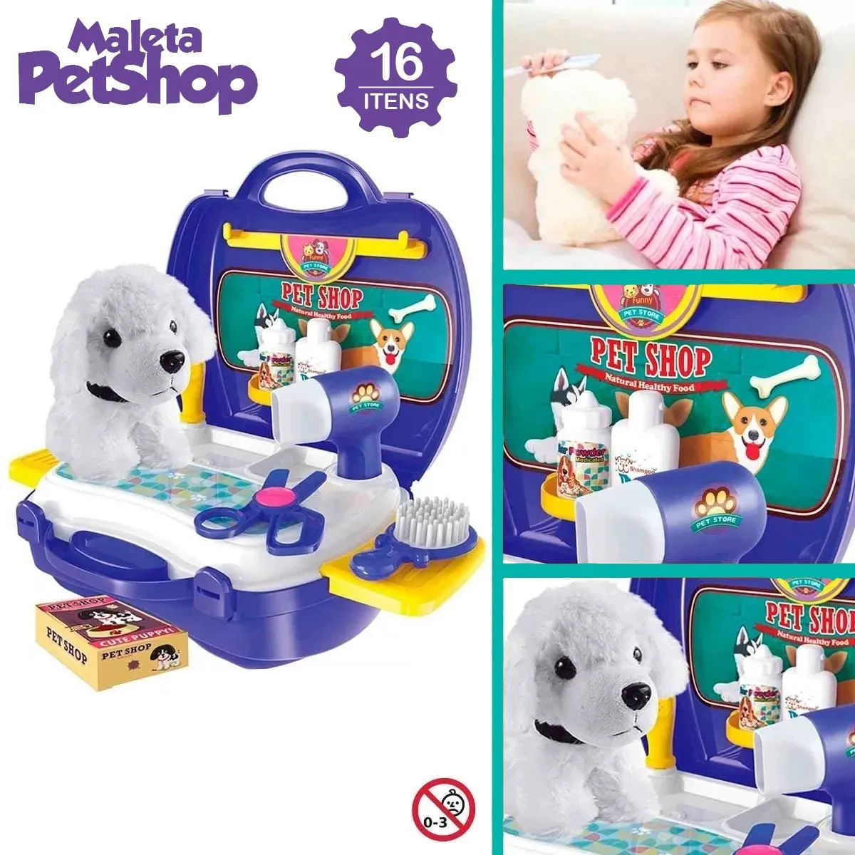 BUGるBEAR & BUNNY painternet 2体セット Maleta Workshop Jr Pet Shop Multikids Br772 - Bumerang Brinquedos