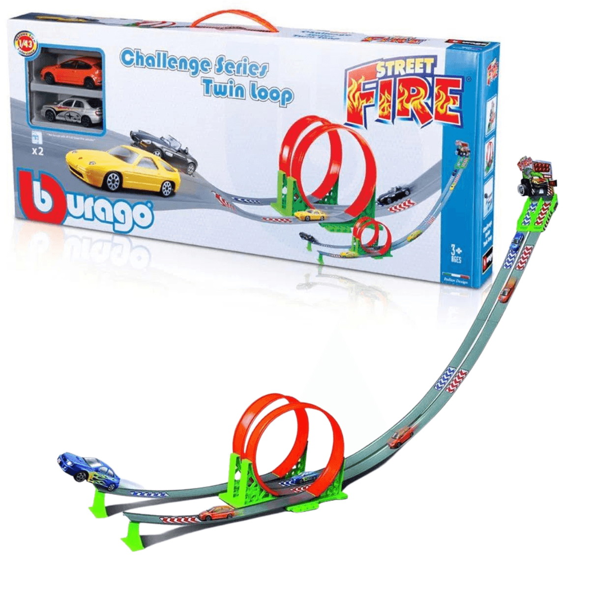 Pista Desafio Looping Duplo 1:43 Street Fire - Bumerang Brinquedos