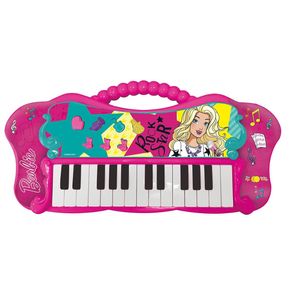 Teclado-Musical-Infantil-com-MP3---Barbie--Teclado-Fabuloso---FUN