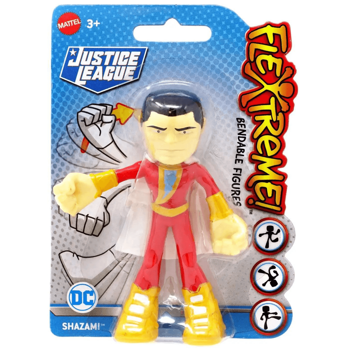 Boneco Shazan 10Cm Flextreme Justice League Dc Comics Gln83