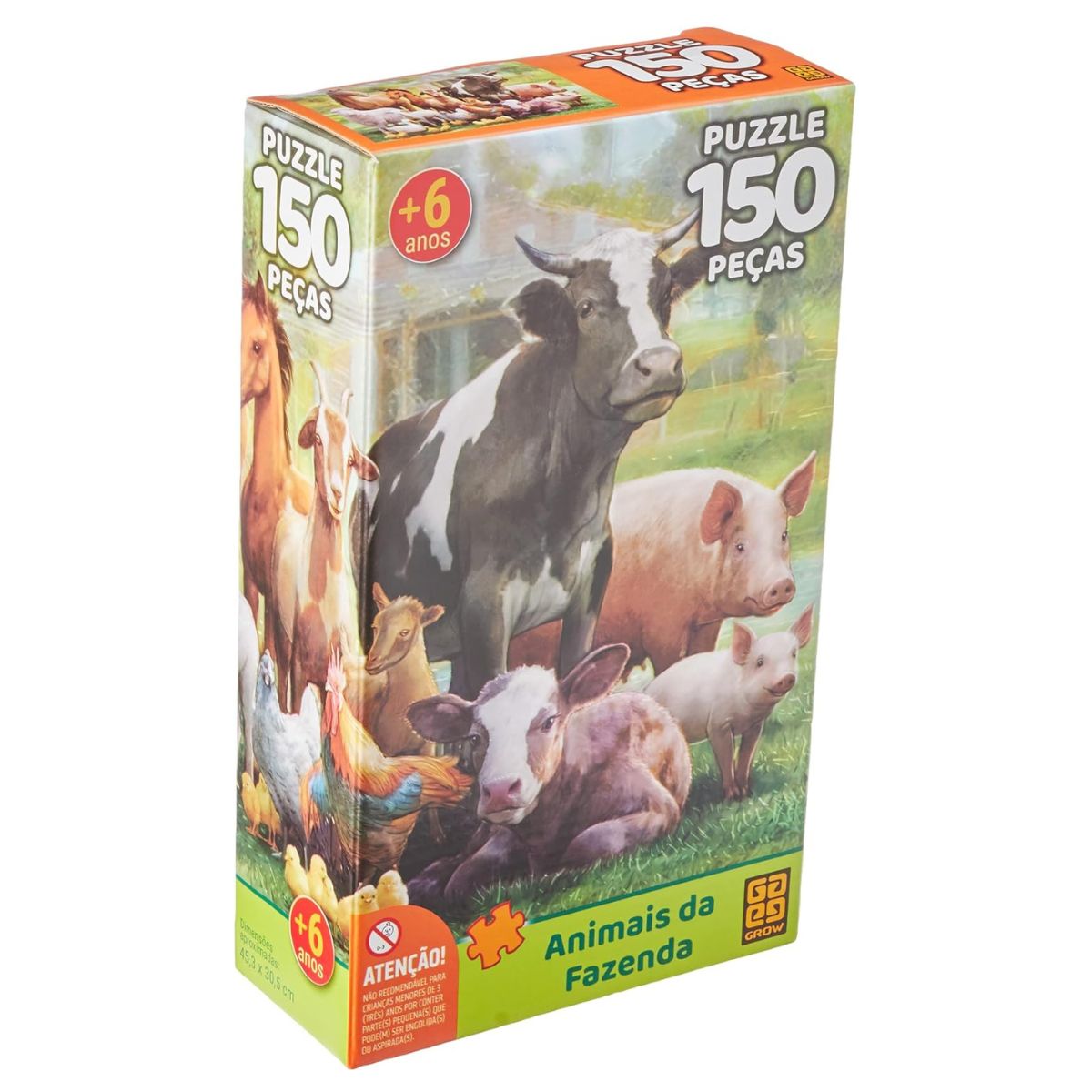 Puzzle 150 peças Animais da Fazenda - Loja Grow