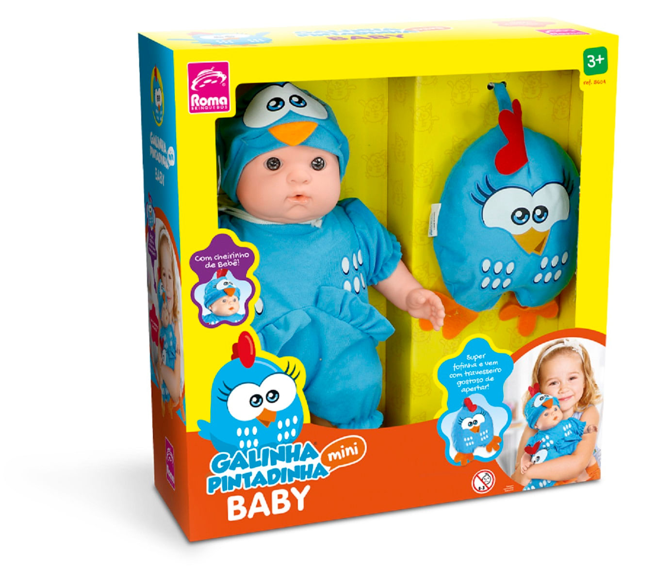 Boneca Galinha Pintadinha Mini Baby 5604 Roma Jensen - Bumerang
