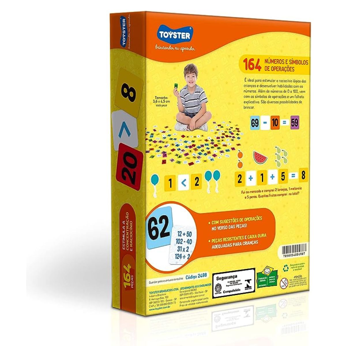 Kit Educativo Caixinha De Números Toyster 002488 - Bumerang Brinquedos