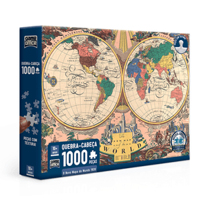 Quebra-Cabeca-1000-Pecas-O-Novo-Mapa-do-Mundo-1928