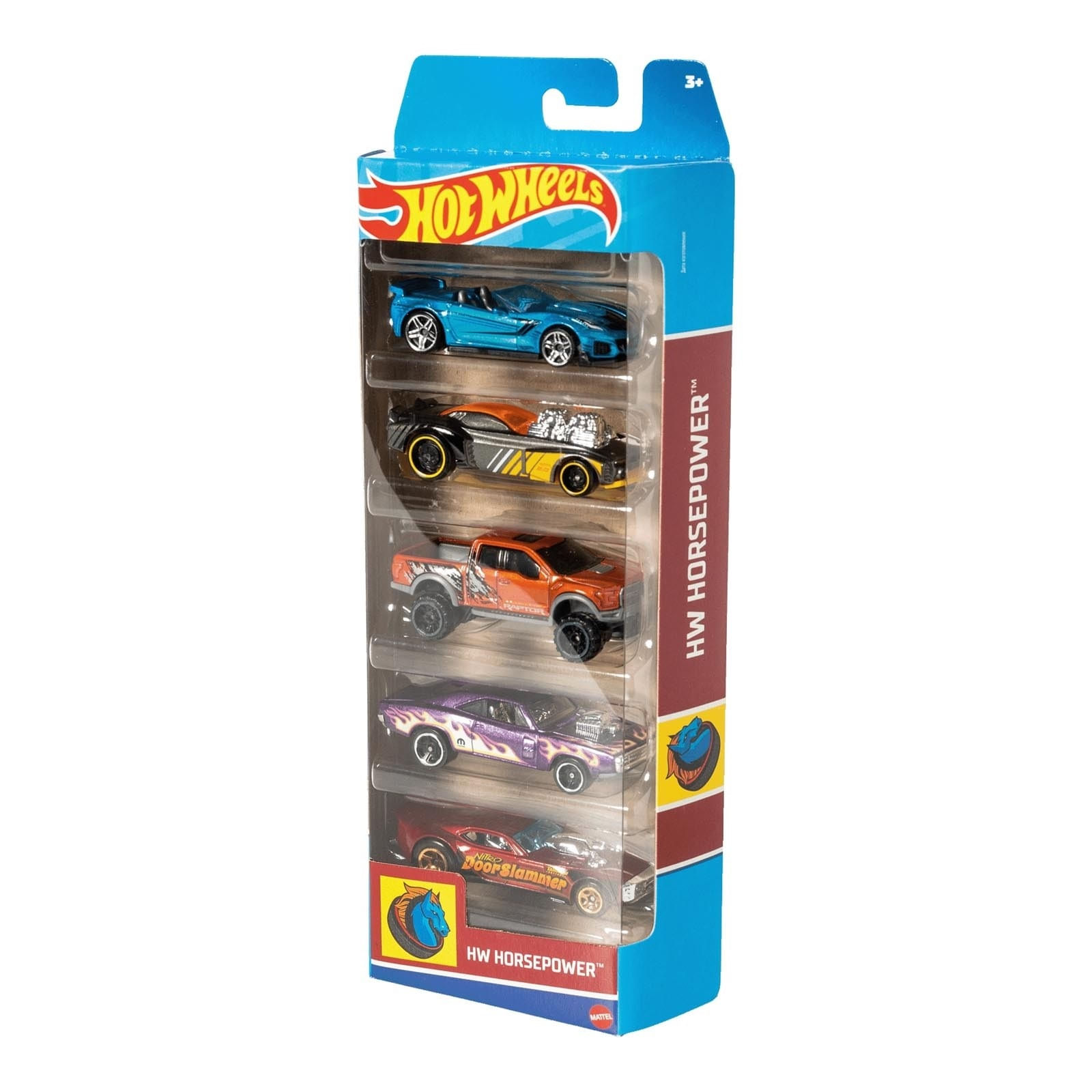 Pack 5 Hot Wheels Hw Horsepower Mattel Hfv94 - Bumerang Brinquedos
