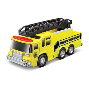 Miniatura-Caminhao-Team-Rescue-Ladder-Truck-Amarelo