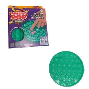 Pop-It-Fura-Bolhas-Divertido-Glitter-Circulo-Verde