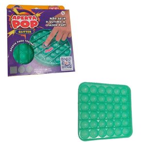 Pop-It-Fura-Bolhas-Divertido-Glitter-Quadrado-Verde