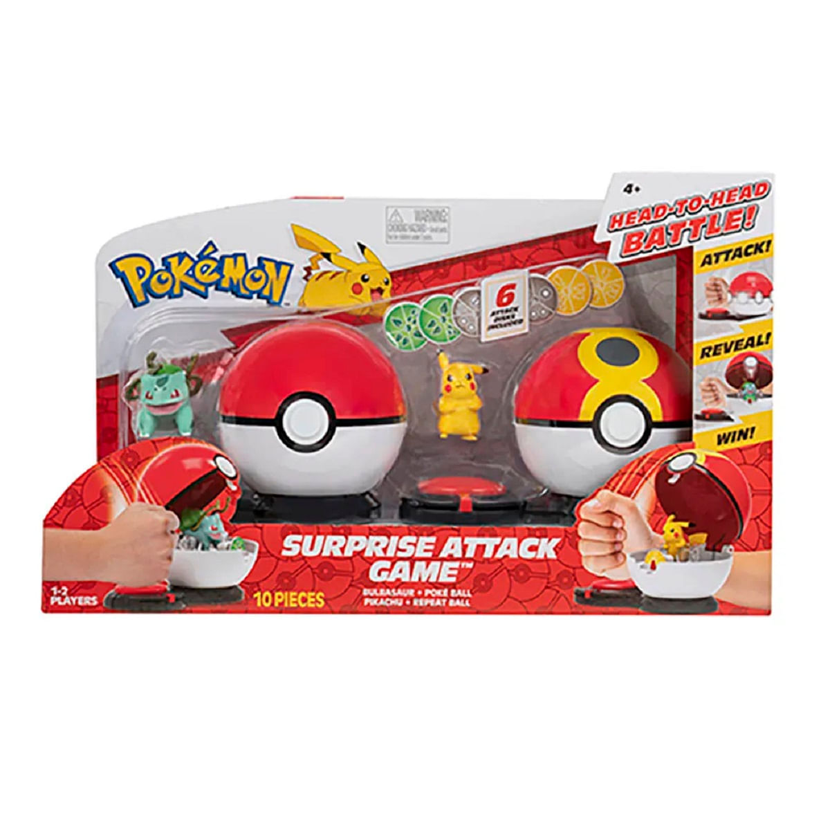 Kit 4 Bonecos + acessórios Pokemon Vingadores - Pikachu, Brinquedo