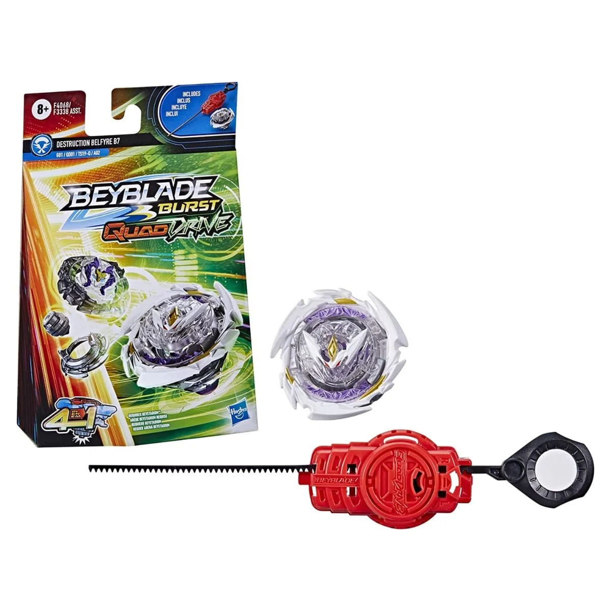 Pião Quad Drive Destruction Belfyre B7 Beyblade F4068 - Bumerang