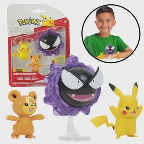 Pokemon-Bonecos-Pikachu-Teddiursa-Gastly