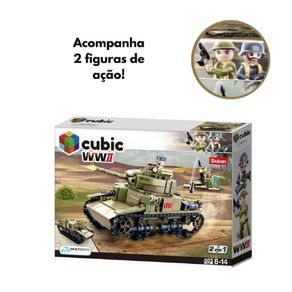 Blocos-de-Montar-Cubic-WWII-Tanque-Warfare-463-Pecas