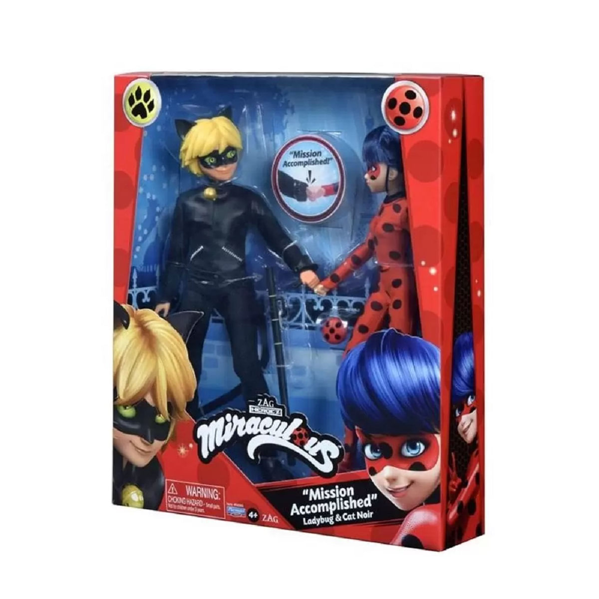 Boneca Miraculous Ladybug E Cat Noir Multikids Br1555 - Bumerang Brinquedos