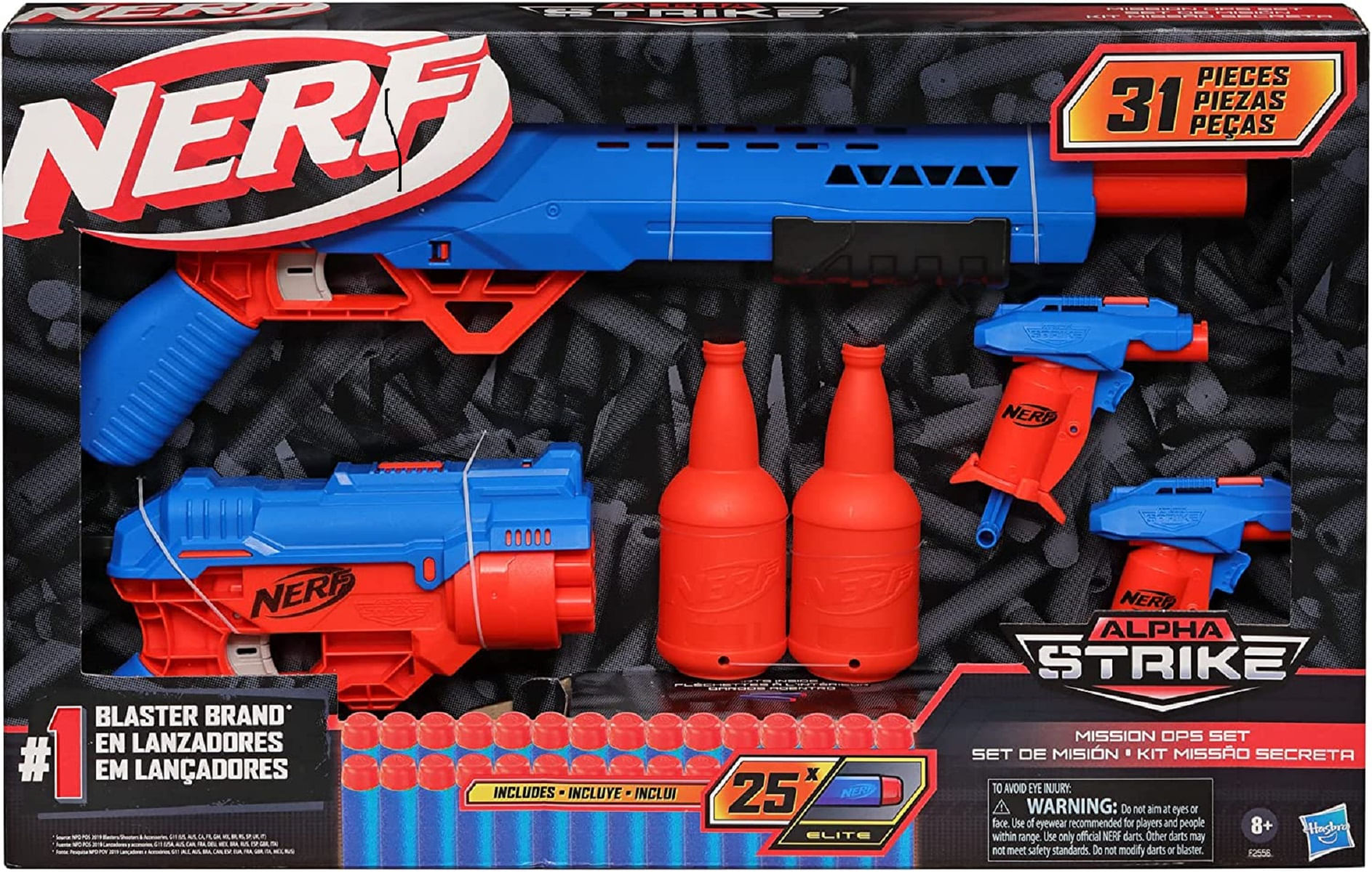 Lança Dardos Alpha Strike Kit Missão Secreta Nerf F2556 - Bumerang