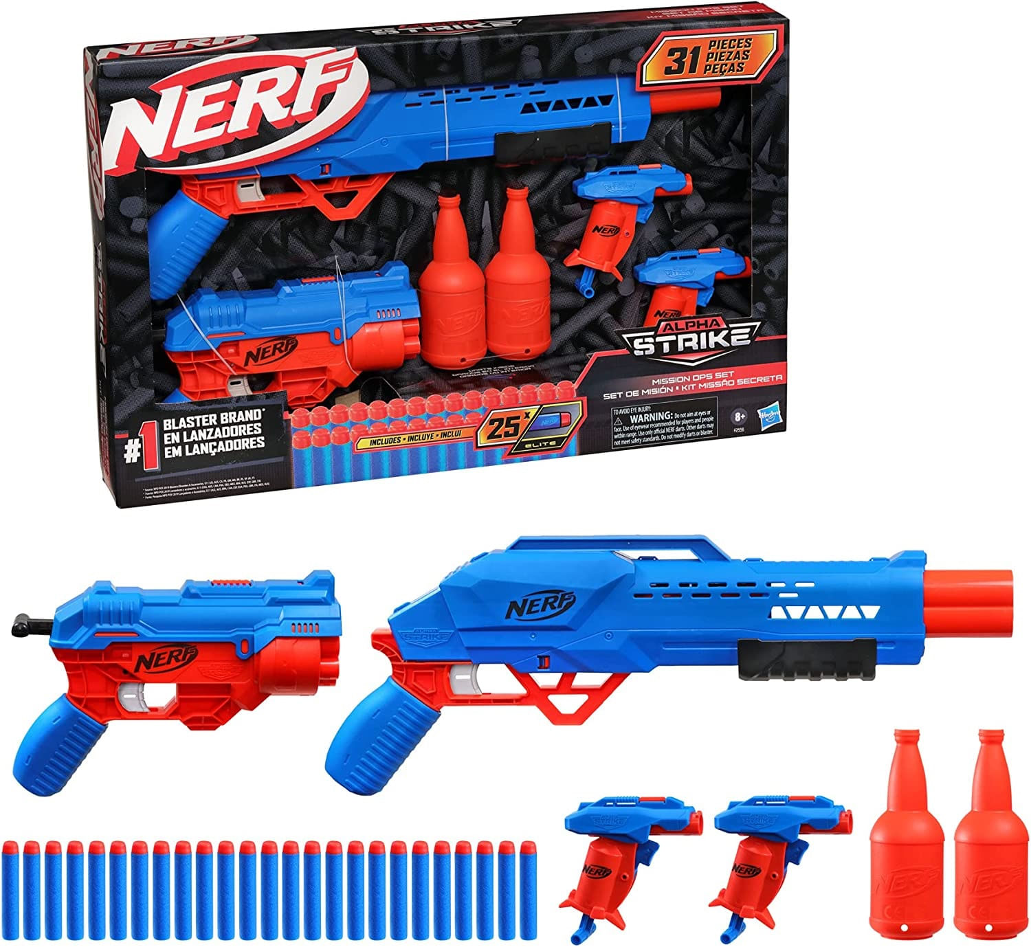 Lança Dardos Alpha Strike Kit Missão Secreta Nerf F2556 - Bumerang