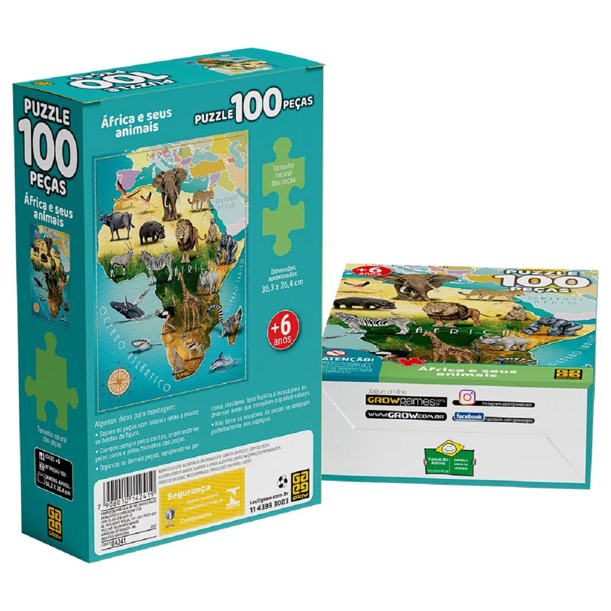 Quebra-Cabeça Animais do Mundo 150 peças, Multicor : :  Brinquedos e Jogos