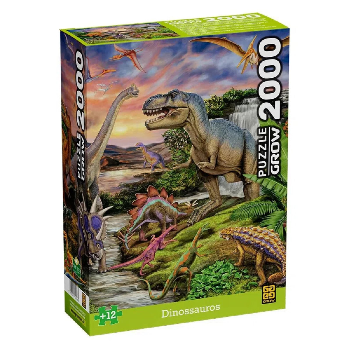 Quebra Cabeça 2000 Peças Dinossauros - Bumerang Brinquedos