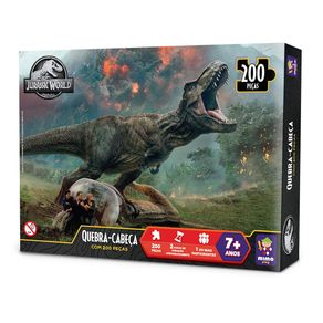 Quebra-Cabeca-Jurassic-World-Furia-do-T-Rex-200-Pecas