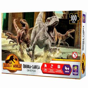 Jogo Quebra Cabeça Dinossauro Fúria Do T-Rex Jurassic World 200