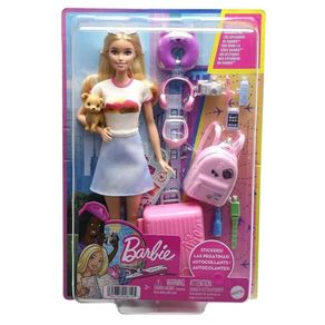 Barbie Roupas Vestido Rosa com Corações e Acessórios - Bumerang