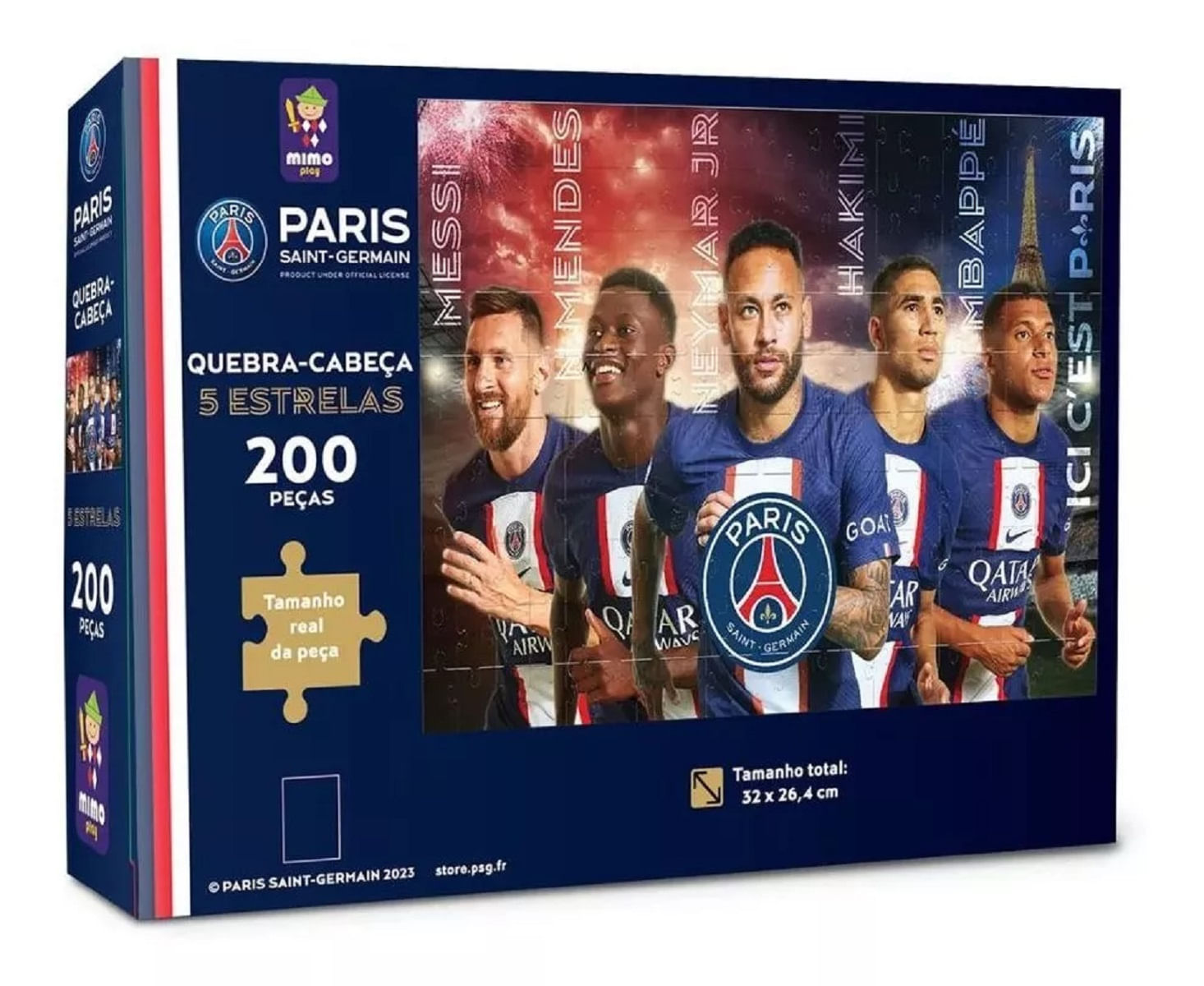 Quebra Cabeça Colecionável 5 Estrelas Psg 200 Peças Mimo 2312