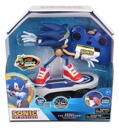 Boneco Sonic The Hedgehog Sonic Com Skate Acessório