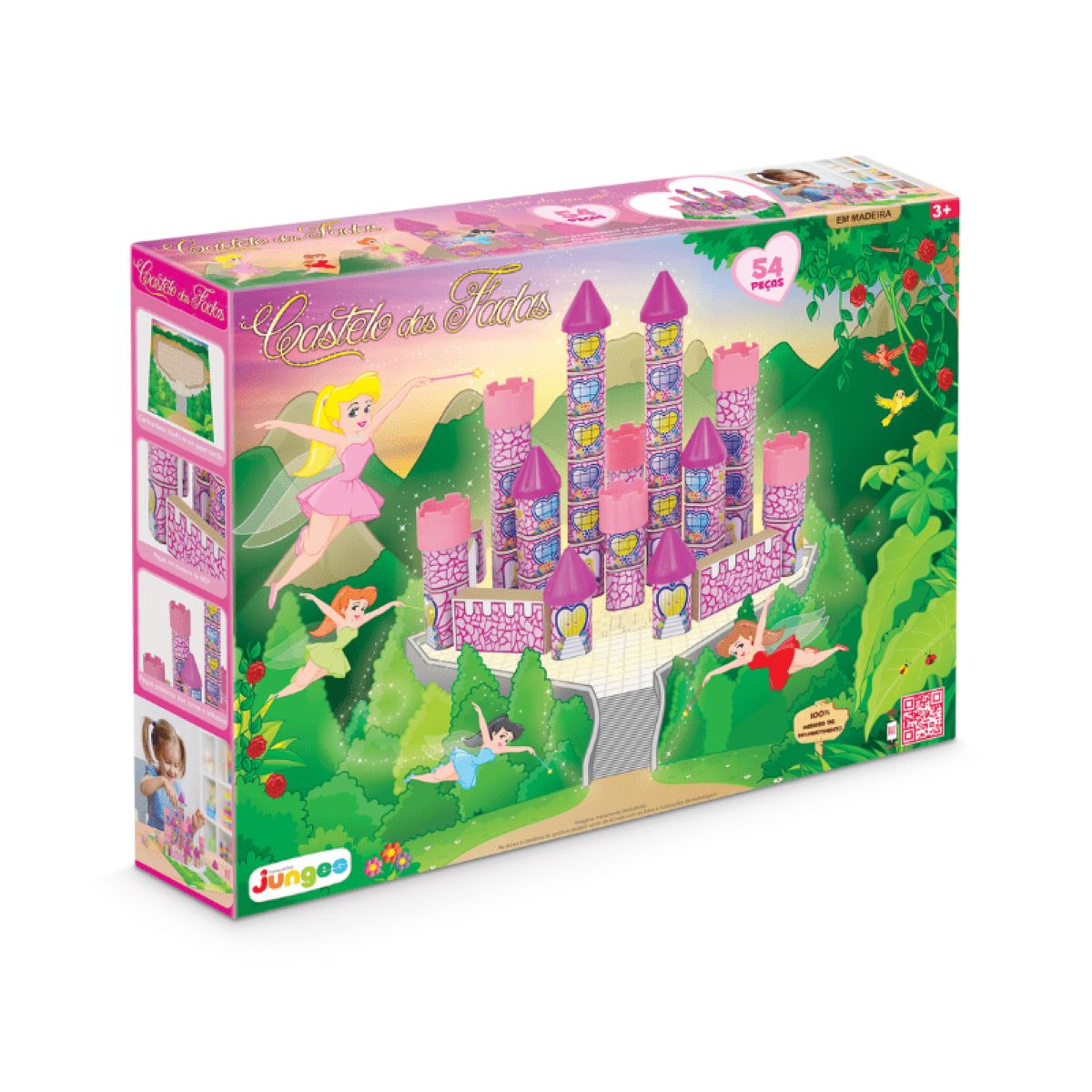Blocos De Montar Castelo De Fadas Junges 728 - Bumerang Brinquedos