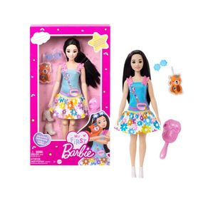 Barbie Roupas Vestido Rosa com Corações e Acessórios - Bumerang Brinquedos