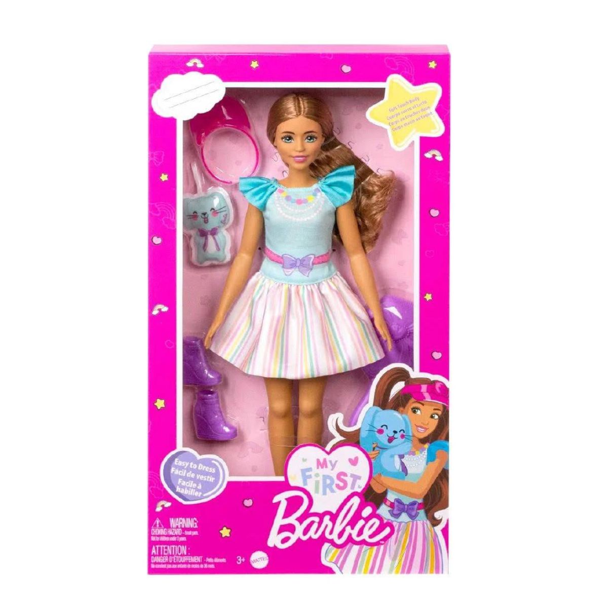 Boneca Barbie com Vestido Azul - Bumerang Brinquedos