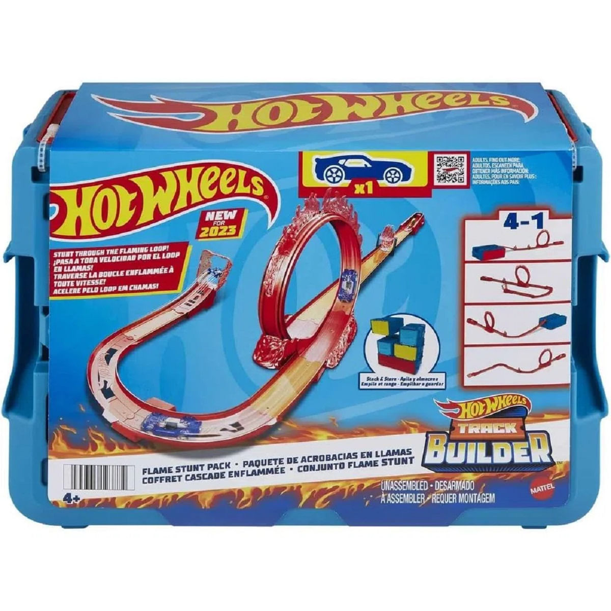 Hot Wheels Pista Acrobacias De Fogo Mattel Hmc04 Bumerang Brinquedos