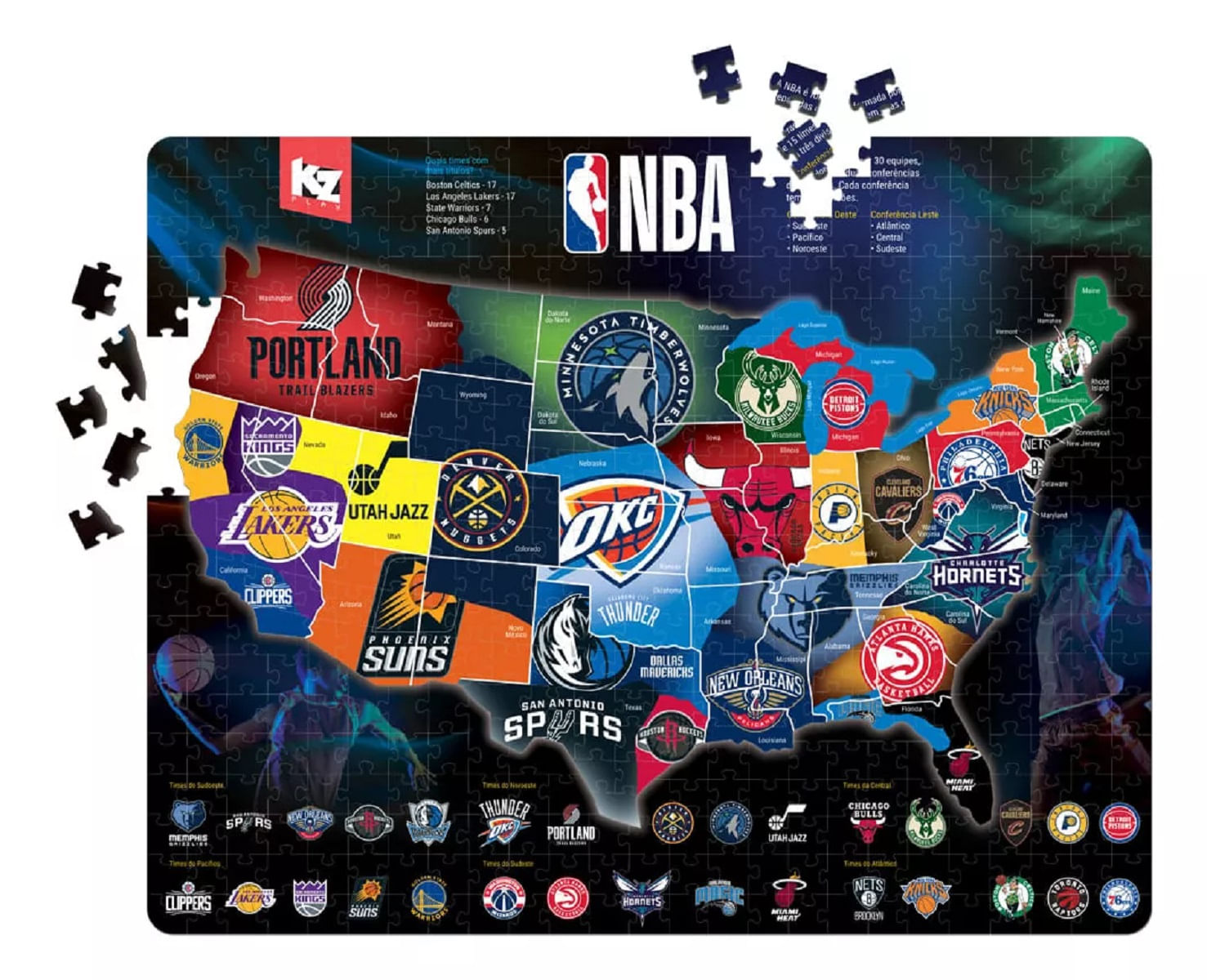 ISAYAMAX Houkago buy & eat club ジークレー額付 Quebra Cabeça Nba 500 Peças Elka 1259 - Bumerang Brinquedos