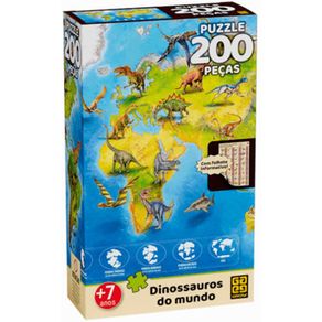 Quebra-Cabeca-200-Pecas-Dinossauros-do-Mundo