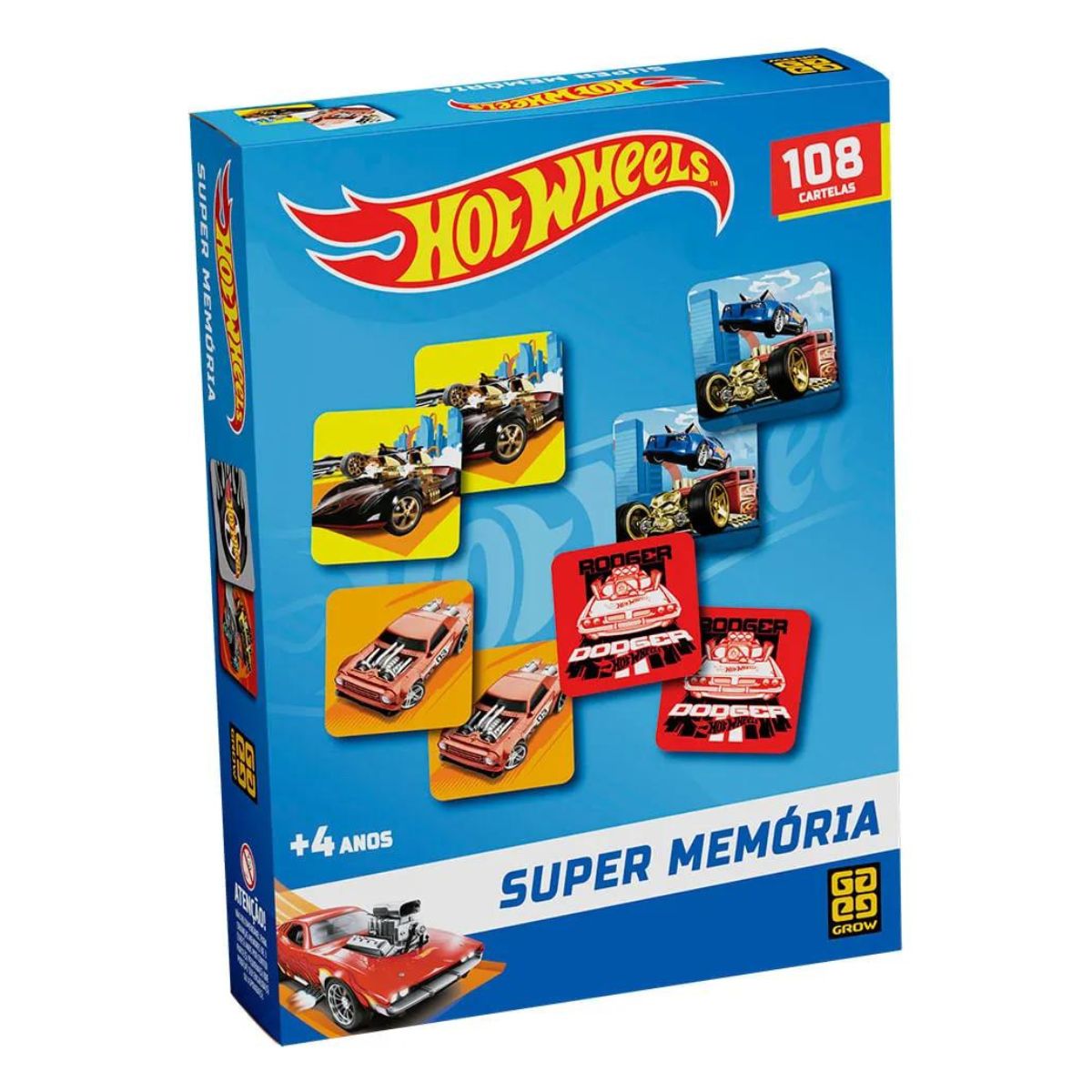 Jogo Super Memória Hot Wheels Grow 04424 - Bumerang Brinquedos