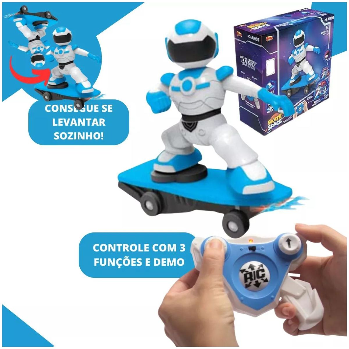 Robô Skate Space Com Luz E Som Zoop Toys Zp01042 - Bumerang Brinquedos