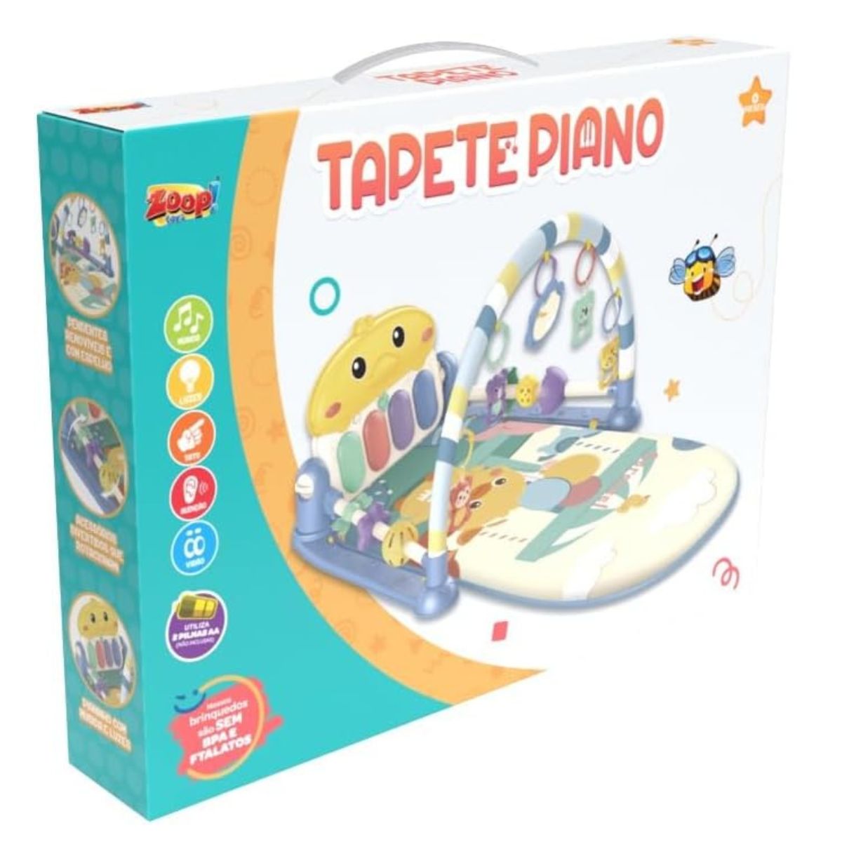 Tapete Piano Musical Azul Zoop Toys Zp01037 - Bumerang Brinquedos